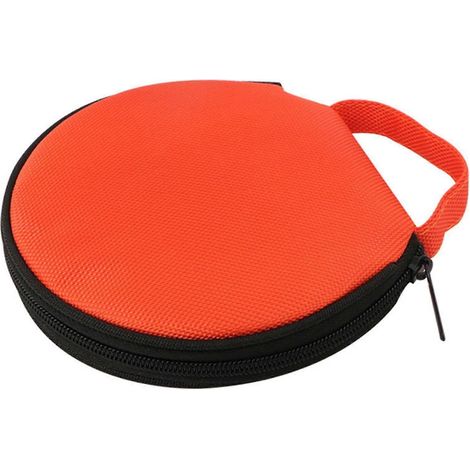 20 CD-/DVD-Hülle aus Hartplastik mit CD-Fächern, Aufbewahrungstasche zum Schutz von DVDs und CDs für Reisen-Orange (1/4)