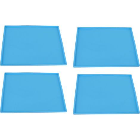 aqxreight 4pcs Silicone Déshydrator Tapis Alimentaires de qualité Alimentaire à Haute Température Collants Plateaux de Déshydrateur de Fruits avec Bleu pour les Plateaux Fruits Moraux en Silicone (1/5)