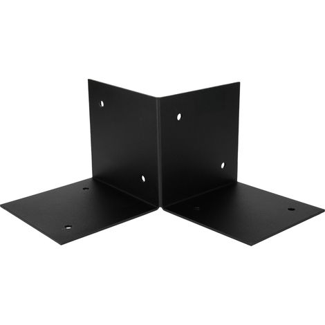 Élément de plancher de Pergola Noir pour poteaux de 15 x 15 cm - (1/4)