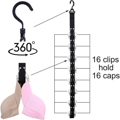 Organizzatore per cappelli da appendere nell'armadio, può contenere fino a 16 cappelli, ganci inclusi - Mantieni la tua collezione ordinatamente organizzata - ALTRO (1/3)