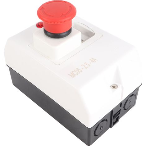 Disjoncteur moteur étanche 2,5-4A 230-690V avec bouton arrêt d'urgence, voyant lumineux, protection thermique (1/5)