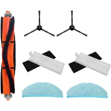 Accessoires compatibles avec les aspirateurs Philips Homerun série 7000 XU7100/01 et XU7100/02 : brosse latérale à rouleau, filtre et sac à poussière. (1/5)
