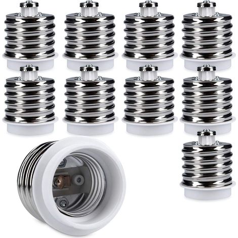 10x Adaptateur de douille - 10x convertisseur de douilles E40 vers E27 - Adaptateur de support de lampe culot E27 pour ampoule LED halogène (1/5)