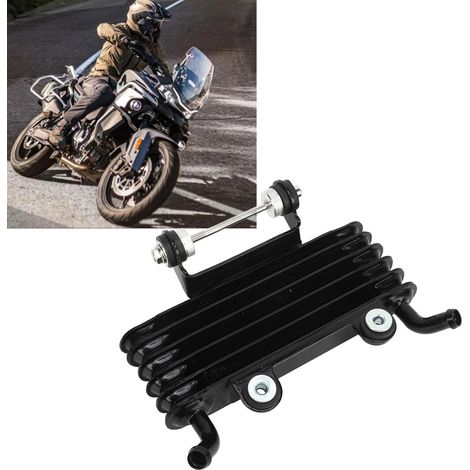 Verbesserter Motorradölkühler, Direktanschluss mit Schraubhalterung, geeignet für Motoren von 50 bis 250 cm³. (1/5)