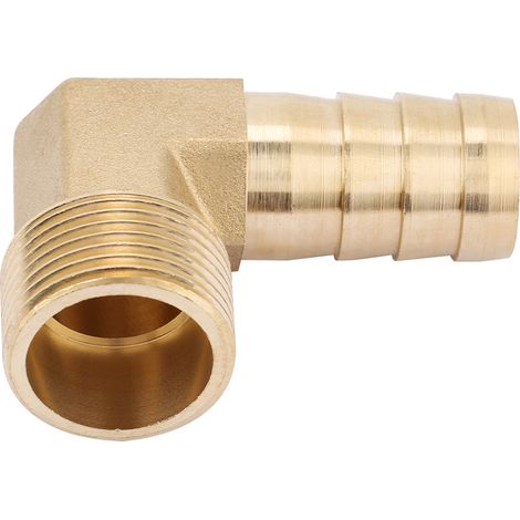1 raccord coudé en laiton 3/4" avec filetage extérieur et embout cannelé (19 mm) (1/5)