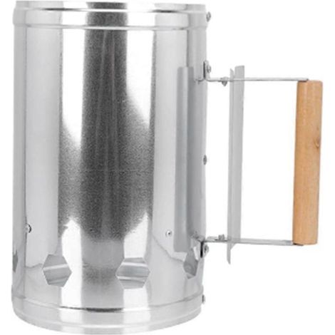 Briketts in Kartons, Holzkohle, Anzündholz, Ofenrohr, Silber (1/5)