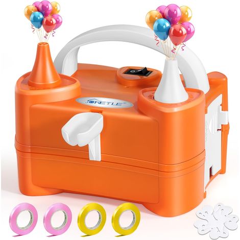 Tragbare elektrische Ballonpumpe, elektrischer Ballonaufbläser mit Ballonhalter, Geburtstagsballonaufbläser mit 2 Düsenmodi für Geburtstage, Hochzeiten und Dekorationen (1/5)