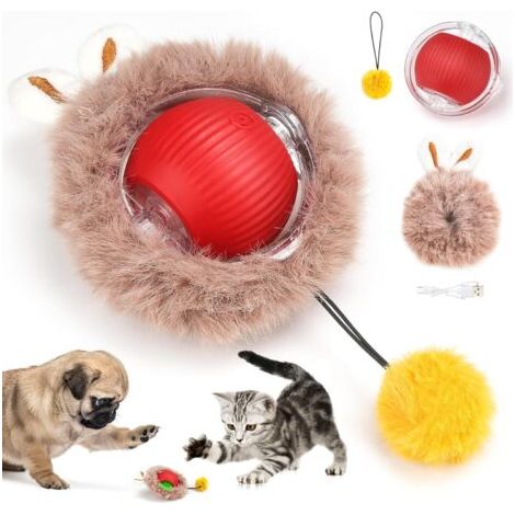 Balle de Jouet Interactif pour Chat,Balle interactive pour chat,balle interactive intelligente,Jouet Intelligent pour Chat,Electric Cat Toy Ball,Jouet pour Chat (1/5)
