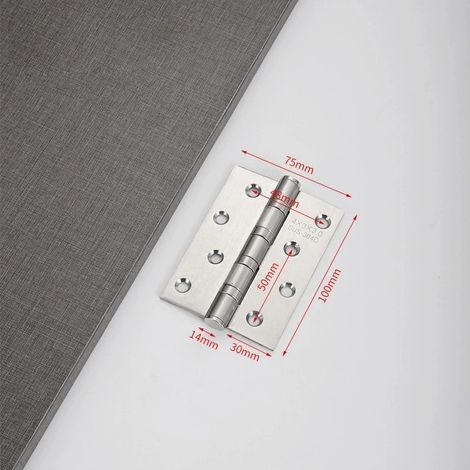 Charnières de porte en acier inoxydable 304 (4 pouces) avec roulement à billes, axe non amovible, robustes pour portes extérieures et intérieures, 4 pouces, 5 pouces, 2 pièces (1/5)