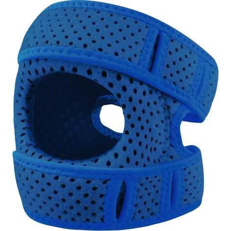 Ginocchiere, tutore ortopedico per ginocchio, ginocchiere ortopediche regolabili per rotula, 1 paio, per corridori, tennis, artrite rotulea blu