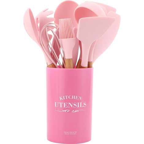 Lot de 12 ustensiles de cuisine en silicone, outils de pâtisserie résistants à la chaleur, antiadhésifs (1/5)