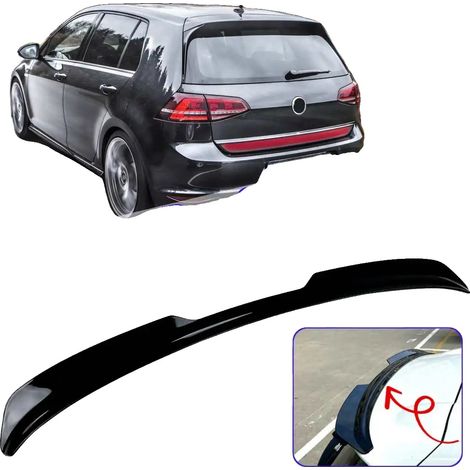 Spoiler trasero de techo, plástico ligero, fácil instalación, estilo GOLF 7 GTI R (1/2)