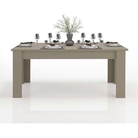 WHOUS Tavolo Allungabile JESI per Sala da Pranzo e Soggiorno, Estensibile da 140 a 190 cm, Tavolo Cucina per 6-8 Persone, Tortora (1/5)