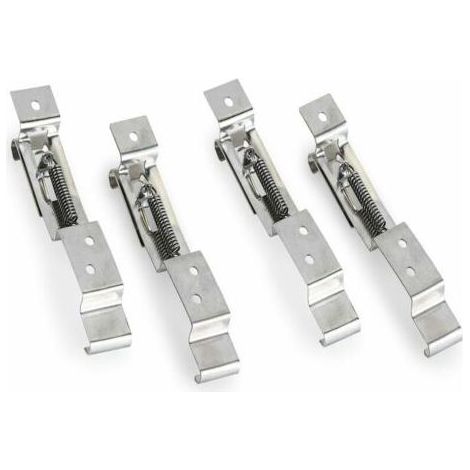 4 pièces support de plaque d'immatriculation de voiture pince de plaque d'immatriculation de remorque/support de licence paire ressort en acier inoxydable (1/4)