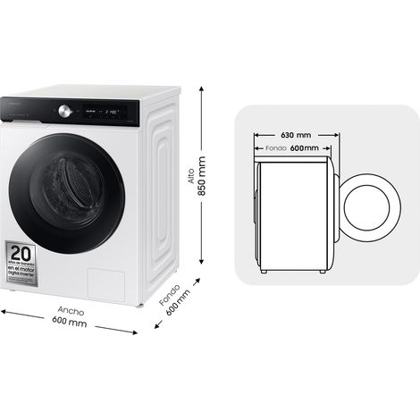 Lavadora Samsung WW90DB7U94GEU3 9kg 1400rpm Clase A Bespoke AI Auto (1/5)