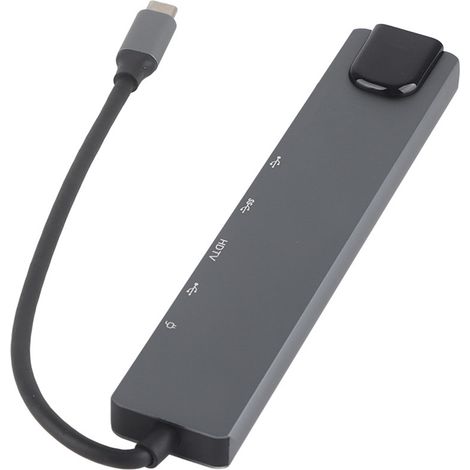 8-in-1 Multifunktions-Dockingstation-Adapter: USB-C-zu-HDMI-Hub und RJ45-Kartenleser (1/5)