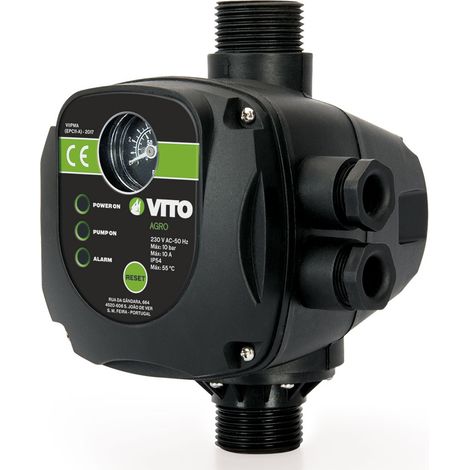 Régulateur de pression avec manomètre 1.5 - 10 bar 230V IP65 VITO (1/3)