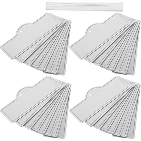Packung mit 50 Gartenpflanzenetiketten, Aluminium-Metallmarkierungen, geeignet für Blumen, Bäume, Gemüse und Baumschulen, wiederverwendbare und wasserfeste Kennzeichnungsetiketten. (1/4)
