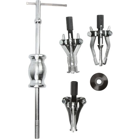 Lot de 5 extracteurs à mâchoires 3 griffes, tirage universel interne/externe pour démontage pignons et roulements. (1/5)