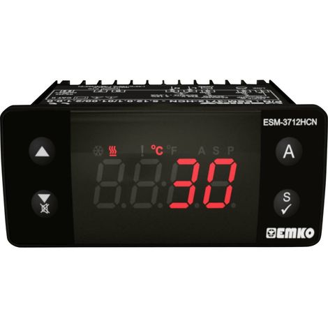 Emko ESM-3712-HCN.8.12.0.1/01.00/2.0.0.0 2 points de réglage Régulateur de température PTC -50 à 130 °C Relais 16 A, Relais 5 A (L x l x H) 65 x Y351292 (1/5)