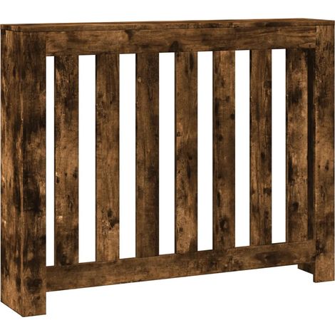 Copritirtermosifone moderno con mensola decorativa 104 x 20 x 82 cm in legno ingegnerizzato rovere fumo 020049820