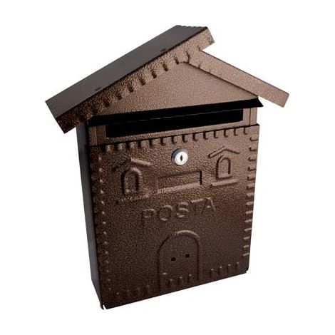 CASSETTA POSTA CASETTA 700  ACCIAIO VERN NERO/RAME MM 280X90 H.MM 350