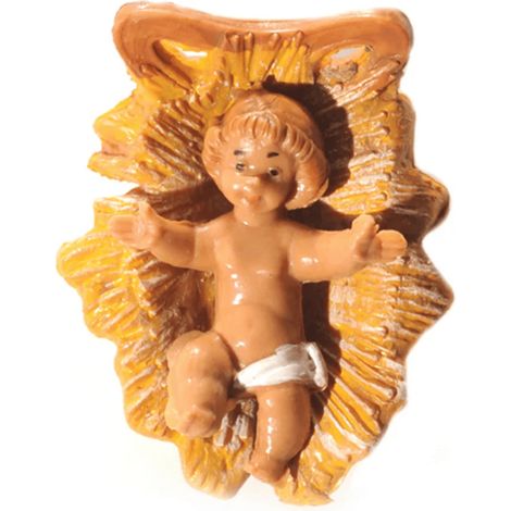 STATUETTA GESù BAMBINO NELLA CULLA 6,5CM IN RESINA PER PRESEPE