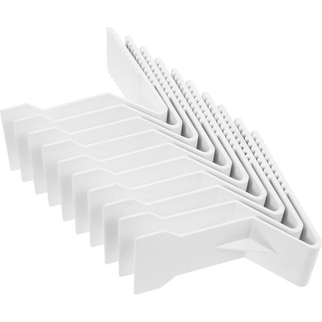 Support Magnétique Anti-basculement Réorganisation Facile Lot de 10 Pièces, Optimise L'espace de Rangement pour Étagère en Plastique Blanc pour Épiceries et Présentation (1/5)