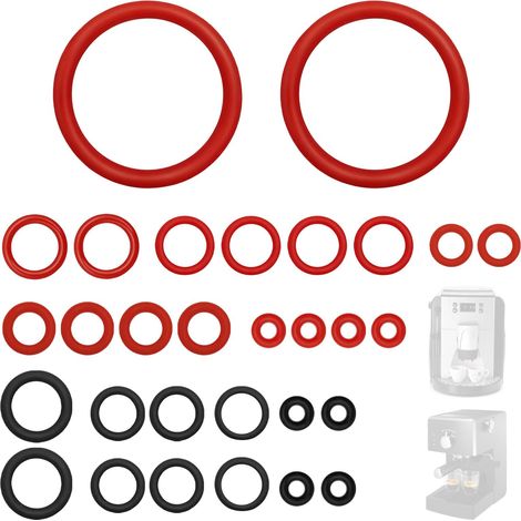 Joint torique cafetière compatible avec 30 pièces en silicone alimentaire Kit réparation machine à café automatique joints étanchéité groupe café, vapeur, sortie (1/5)
