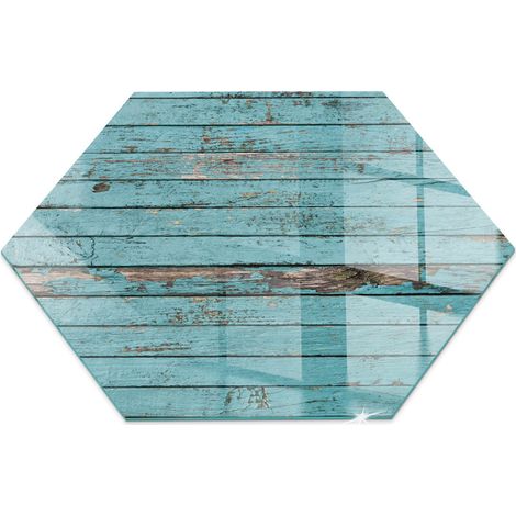 Plaque en verre trempé décorative de protection de sol sous cheminée Planches de style rustique h40 cm (1/5)