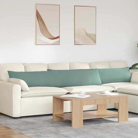 Sofakissen 2 Stück Meergrün 200 x 40 cm Cordstoff (1/5)