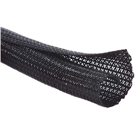Gaine Câble Tressée Noire, 13 mm, 3, 1 m, Auto-Fermante, Coupe-Libre, TV, Ordinateur, Home-Cinéma, Voiture (1/5)