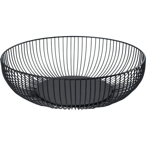 Corbeille à fruits, à légumes, à œufs, à pain, support pour plan de travail, placard et garde-manger, design en fil d'acier inoxydable au style moderne - Décoration de table (1/5)