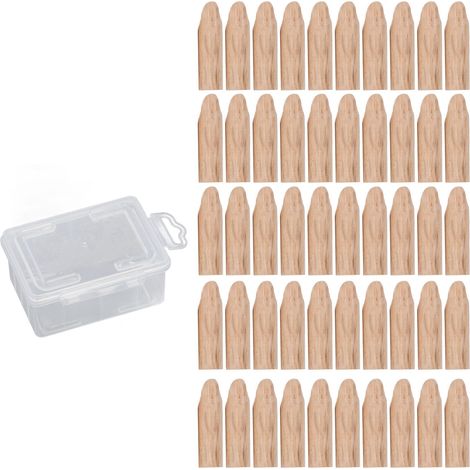 50Pcs Pocket Hole Plug 9.5mm Wooden Dowel Jig Accessory Part Set Kit for Woodworking Oak