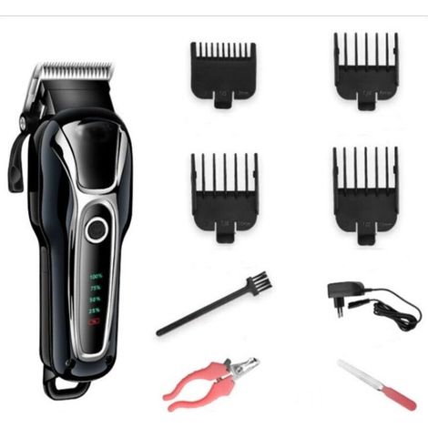 Promotion Tondeuse Chien Poil Long Epais Electrique sans Fil Kit. Tondeuse Animaux Chien Chat Professionnelle. Pet Grooming Kit. Lame Tranchante Sûre. Faible Bruit. Écran LCD.Tondeuse Chien Profession (1/5)