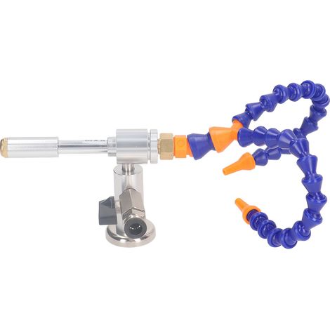 Kit de refroidisseur à air à tube universel double tête, lot de 6 pièces, avec tube vortex en alliage d'aluminium 08 mini, 2 raccords, valve et socle, pour usage industriel. (1/5)
