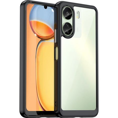 Custodia per Xiaomi Redmi 13C / Poco C65, Fusion Hybrid, trasparente / nera (1/5)