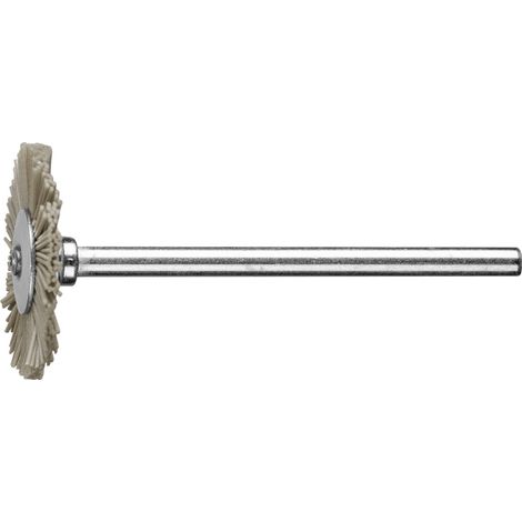 PFERD Miniatur- Rundbürste RBU Ø22x2 mm Schaft-Ø3 mm DIAMANT-Filament-Ø0,40 Korn 400 (1/5)