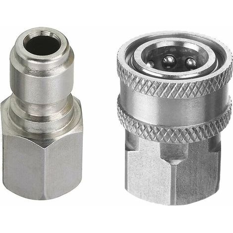 Ensemble d'adaptateurs pour nettoyeur haute pression, kit de connexion rapide 3/8 pouces, raccord femelle, acier inoxydable, 5000 Psi
