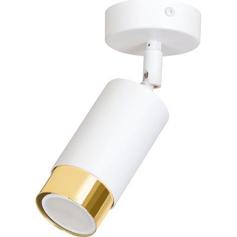 Faretto soffitto Emibig Hiro 1xGU10 bianco oro Ø8cm (1/5)