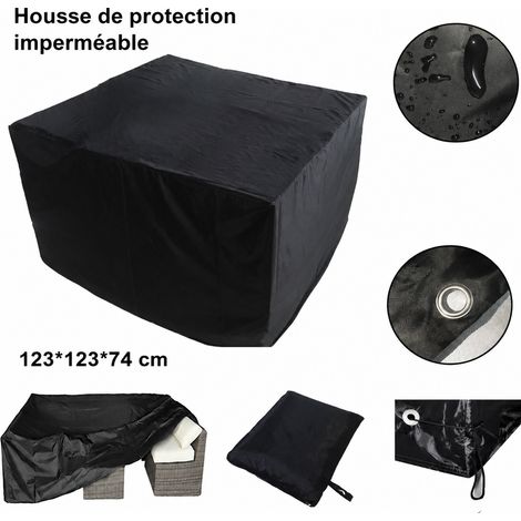 Housse de protection pour table de jardin 230 × 165 × 80 cm tissu Oxford 210D noir 230 165 80cm 30 × 30 × 6 cm 500 g – Livraison gratuite (1/5)