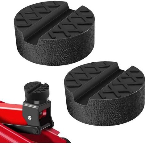 Lot de 2 pads pour cric en caoutchouc 65x65x33 mm, tapis de protection universel pour levage de véhicules jusqu'à 3 tonnes (1/5)