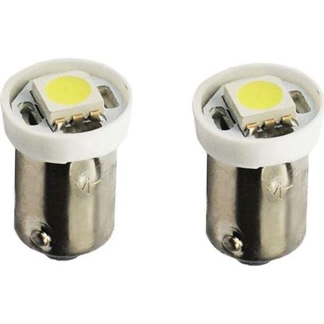 2x ampoule LED 12V 4W BA9S blanc 1x SMD 5050 moto voiture tracteur remorque