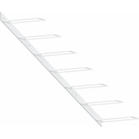 Maison Exclusive - Wand-Weinregal für 7 Flaschen Weiß Metall