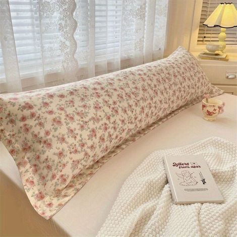 Lot de 1 taie d'oreiller longue (Taie double) — Housse pour garnissage d'oreiller, en tissu éponge (1/3)