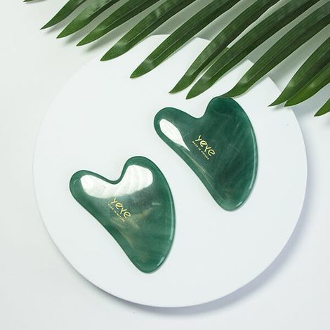 Pietra Gua Sha per massaggi e relax - Giadeite Yeye Verde (1/5)