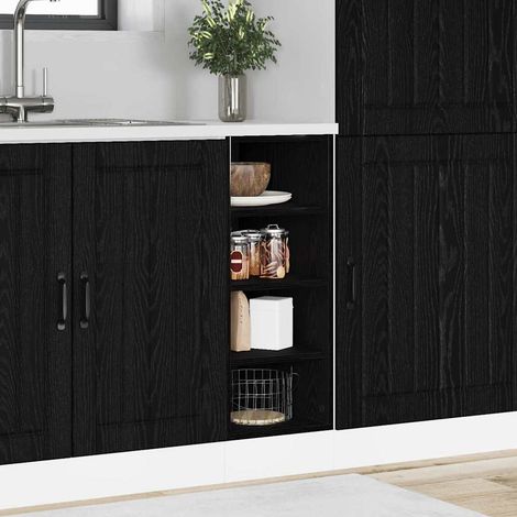 Gabinete Base de Cocina Roble negro 30 x 44,5 x 81,5 cm