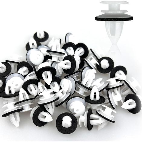 50 Pièces Clips de Fixation de Voiture Clips de Fixation Universels pour Voiture Rivets en Plastique Bandes de Fixation de Corps pour Panneaux de Porte