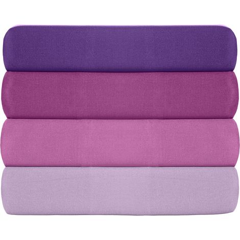 Ranforce King Fitted Sheet (ES) 100% Cotone RANFORCE Viola (1/4)