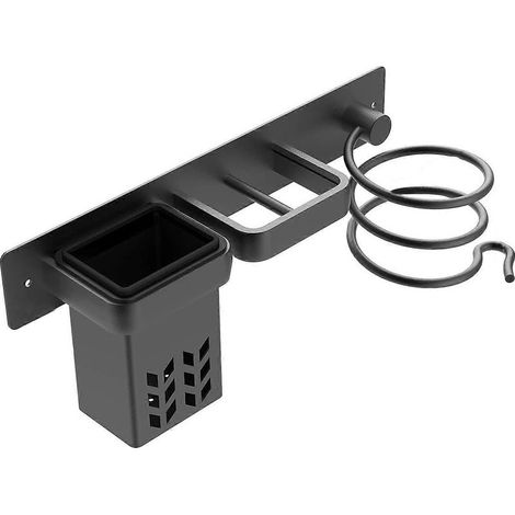 Étagère de rangement pour sèche-cheveux et lisseur de salle de bain, support mural, accessoires, étagères pour sèche-cheveux (1/5)